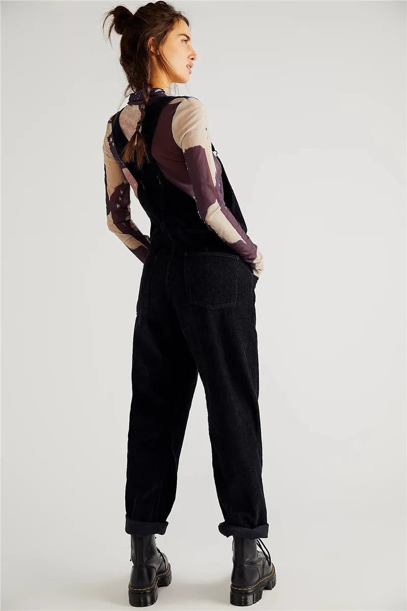 Dames Overall Corduroy Retro Stijl