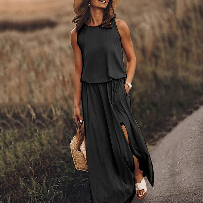 Zomerjurk Lange Jurk Vrouwelijk Elegante Stijl