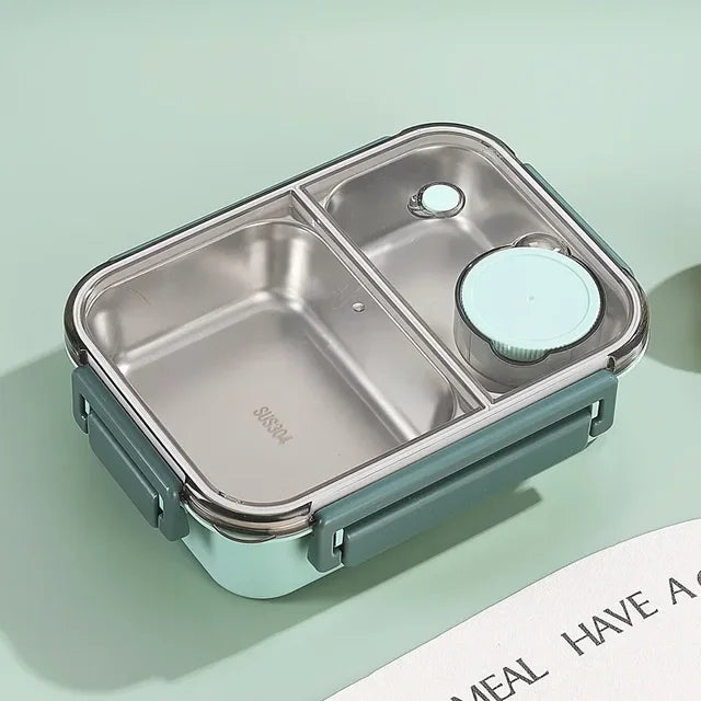 Roestvrijstalen Geïsoleerde Lunchbox Met Compartimenten En Lekvrije Deksel Voor Warme En Koude Maaltijden Onderweg