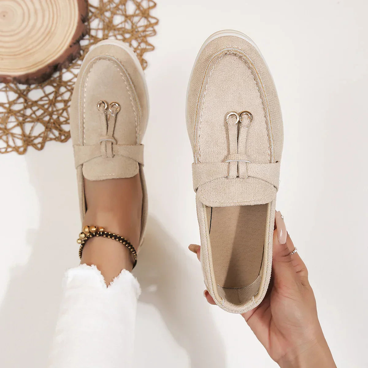 Vrouwenschoenen Plat Casual Faye Leer