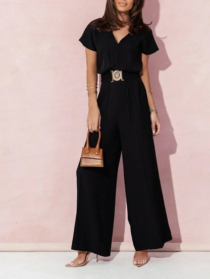 V-hals Jumpsuit Zomerjurk voor Vrouw