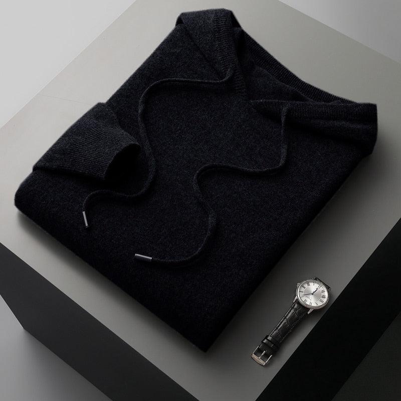 Wollen Hoodie met Capuchon voor Heren – Warm en Ademend Merino Trui – Thermoregulerende Outdoorkleding – Meerdere Kleuren