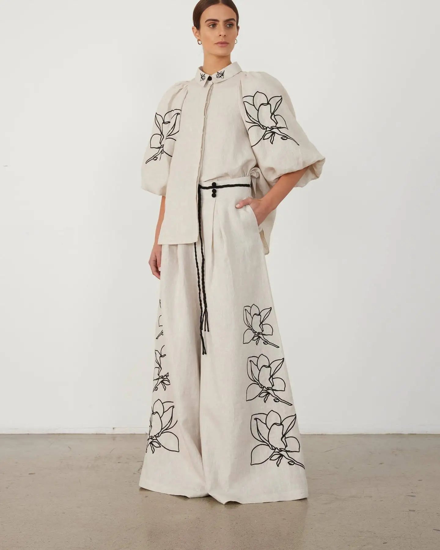 Dames Zomerjurk Linnen Outfit Katoen Set - StudioMarella