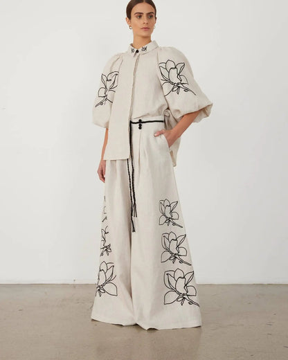 Dames Zomerjurk Linnen Outfit Katoen Set - StudioMarella