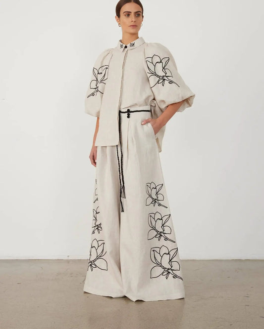 Dames Zomerjurk Linnen Outfit Katoen Set - StudioMarella