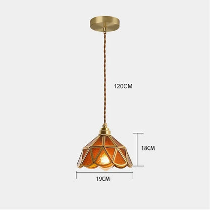 Hanglamp Tiffany Gebrandschilderd Glas Koper E27 Woonkamer Eetkamer Slaapkamer Vintage Retro Pendel Lamp Sfeerverlichting Keuken Gang
