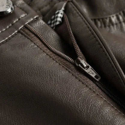 Damesbroek Imitatieleer Hoge Taille Wide Fit Comfortabel