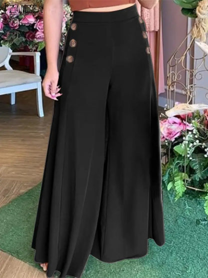Rode Dames Pantalon Oversized Losse Zomerbroek
