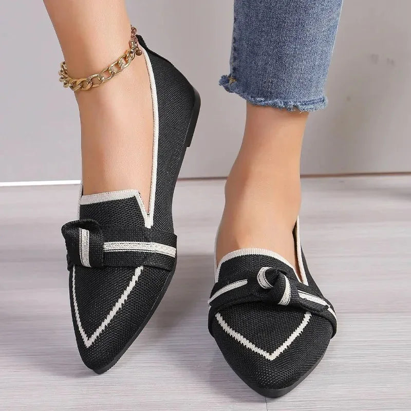 Ballerina Flats met Strik Detail Rood