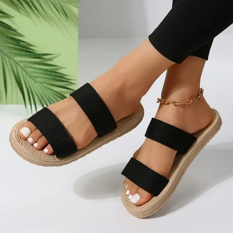 Wedge Sandalen Zomerse Slingback Dame Schoenen