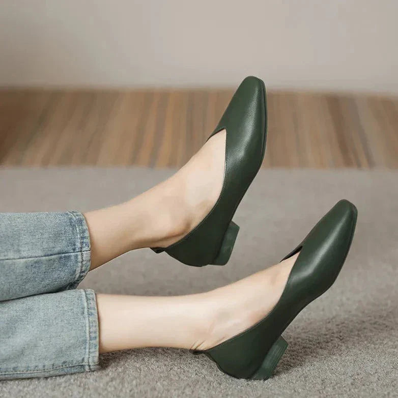 Vrouwenschoenen Vierkant Teen Retro Stijl