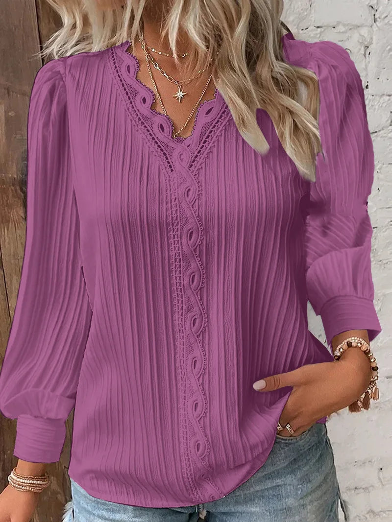 Dames Blouse Elegant Met Vrouwelijke Pasvorm
