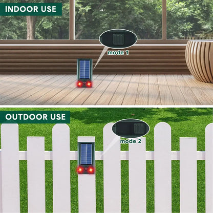 Zonne-energie Ultrasone Vogelverschrikker voor Tuin en Balkon met Bewegingssensor en Flitsend LED-licht 600m²