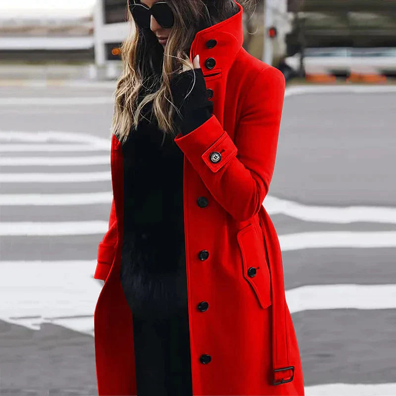 Dame Trenchcoat Waterdicht Lange Hals - StudioMarella