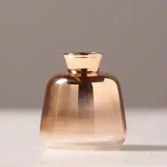 Glazen Vaas met Kleurverloop Roségoud Transparant Ø9-11cm Klein XS S M L Decoratief Glas Bloemenvaas Tafelstuk