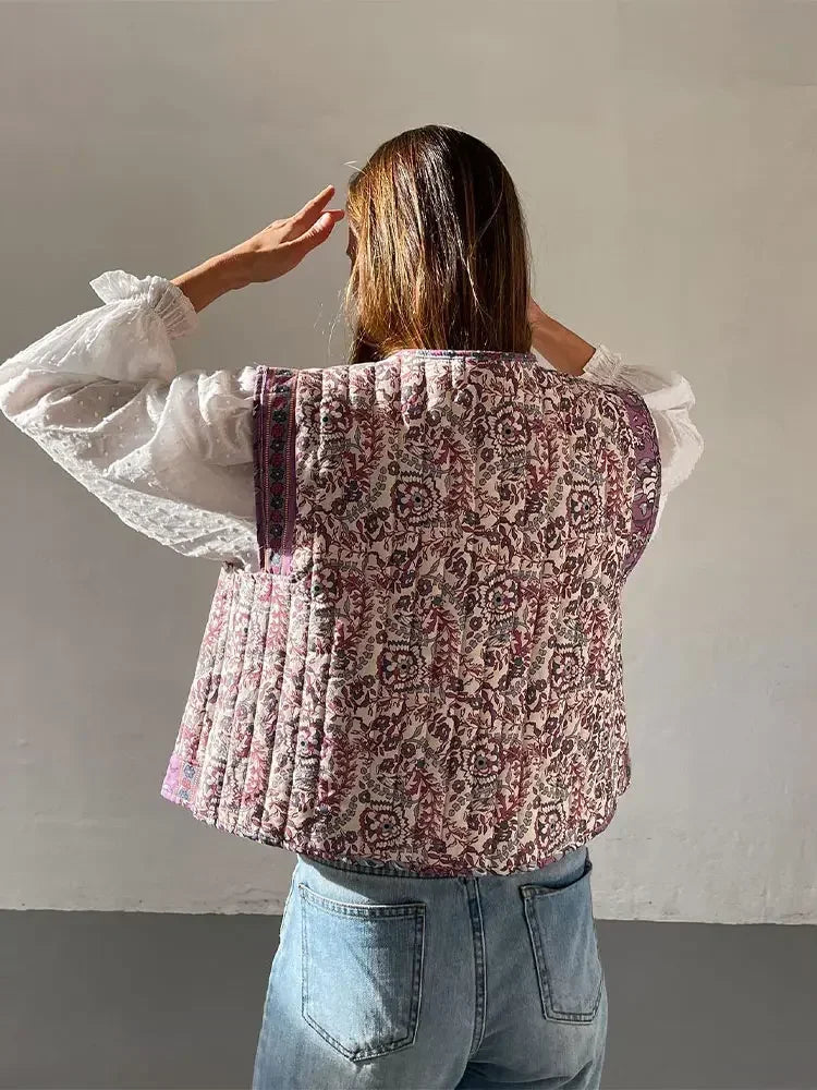 Lichtgewicht Gilet Bloemenprint Comfortabele Zomerjas