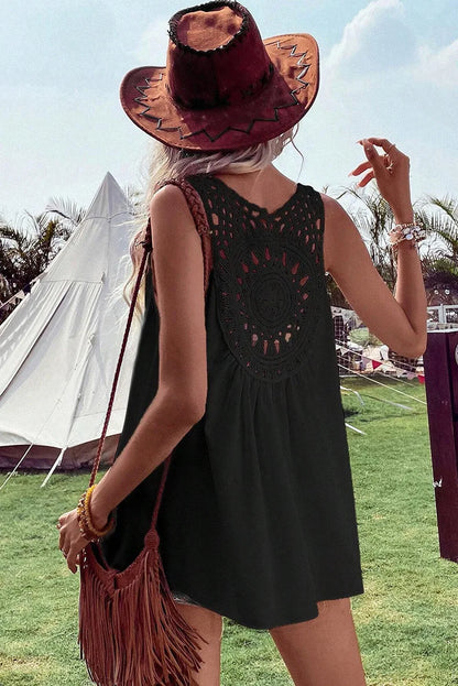 Mouwloze Zomerjurk Boho Stijl Vrouw