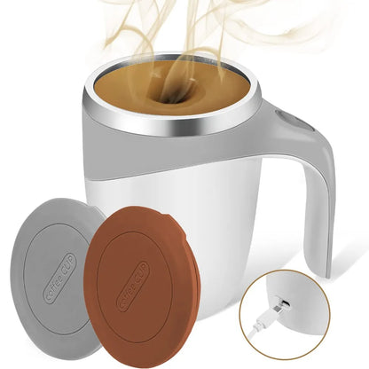 Zelfroerende Thermosbeker 400ml – Automatisch Mixende Reisbeker met Verwarmfunctie