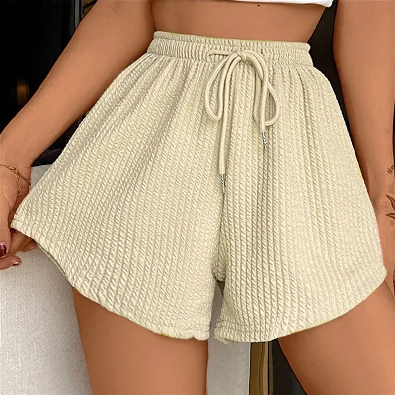 Vrouwelijke Shorts Wijd en Comfortabel met Snoeren