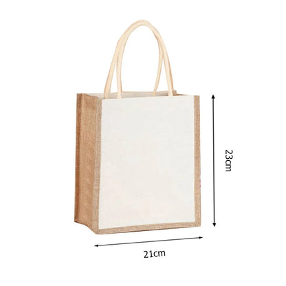 Jute Tote Shopper met Verstevigde Handvatten