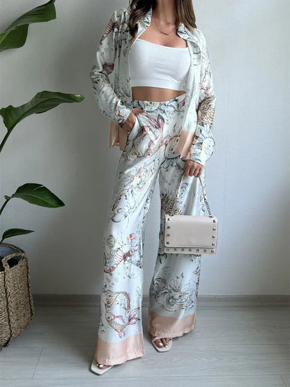 Vrouwelijke Bloemenprint Kleding Set 2-Delig - StudioMarella