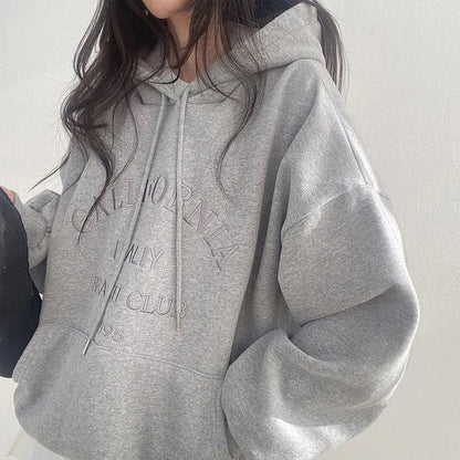 Dames Hoodie Oversized Comfortabel Casual Met Borduursel