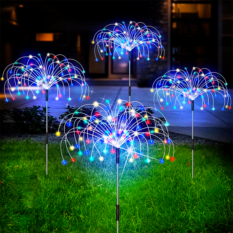 Zonnevuurwerk Tuinlamp 120 LED | Waterdicht IP65 | 8 Verlichtingsmodi