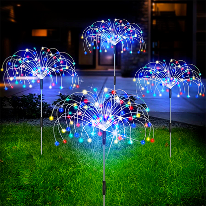 Zonnevuurwerk Tuinlamp 120 LED | Waterdicht IP65 | 8 Verlichtingsmodi