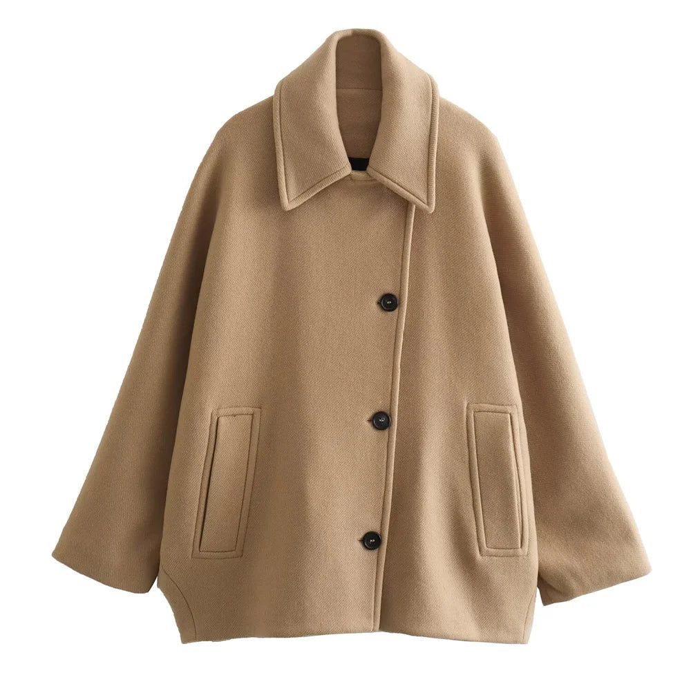 Dames Wintervest Oversized Warm Trenchcoat Stijl - StudioMarella