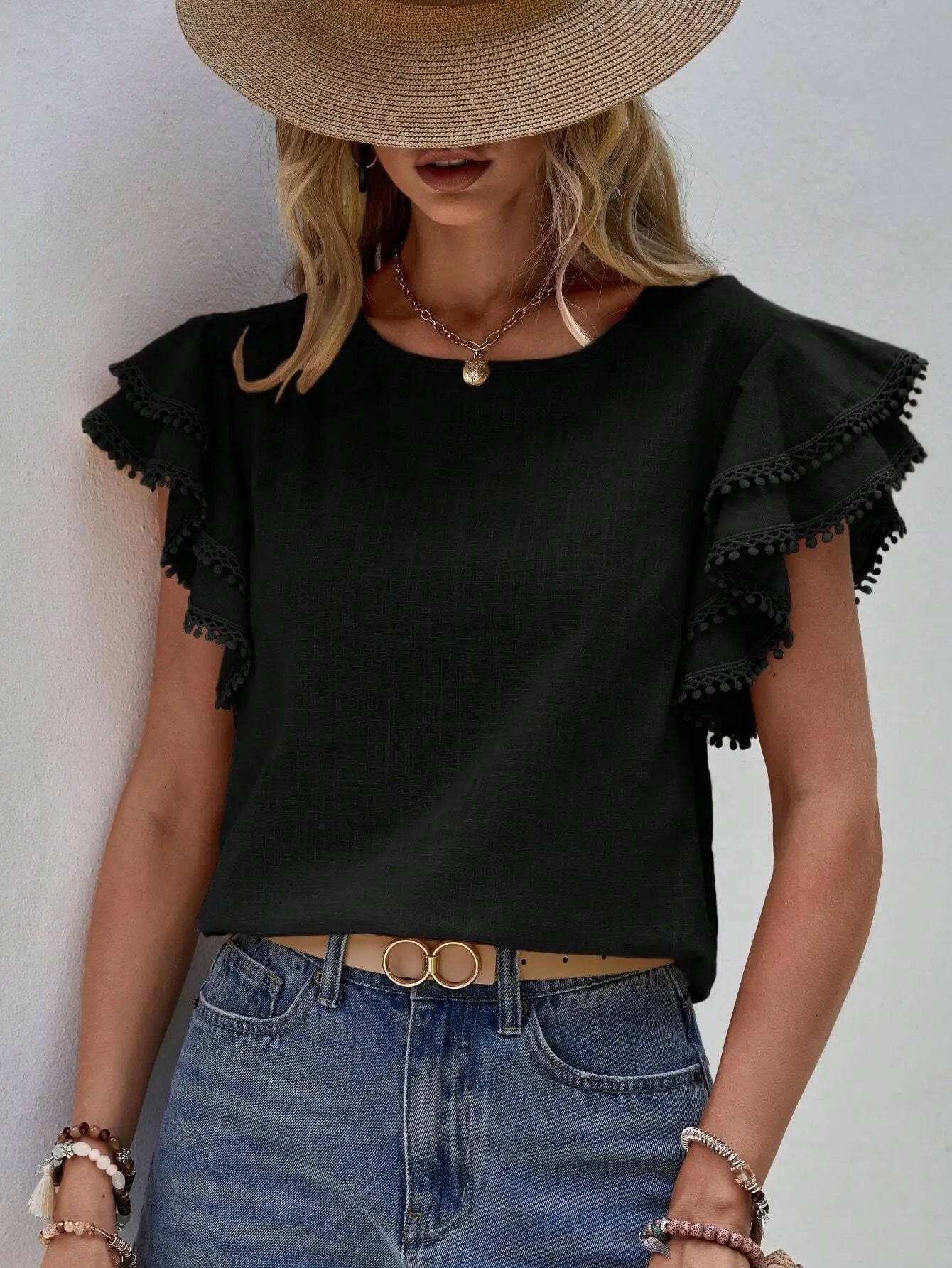 Dames Blouse Korte Mouw Elegant Zomer Jurkje