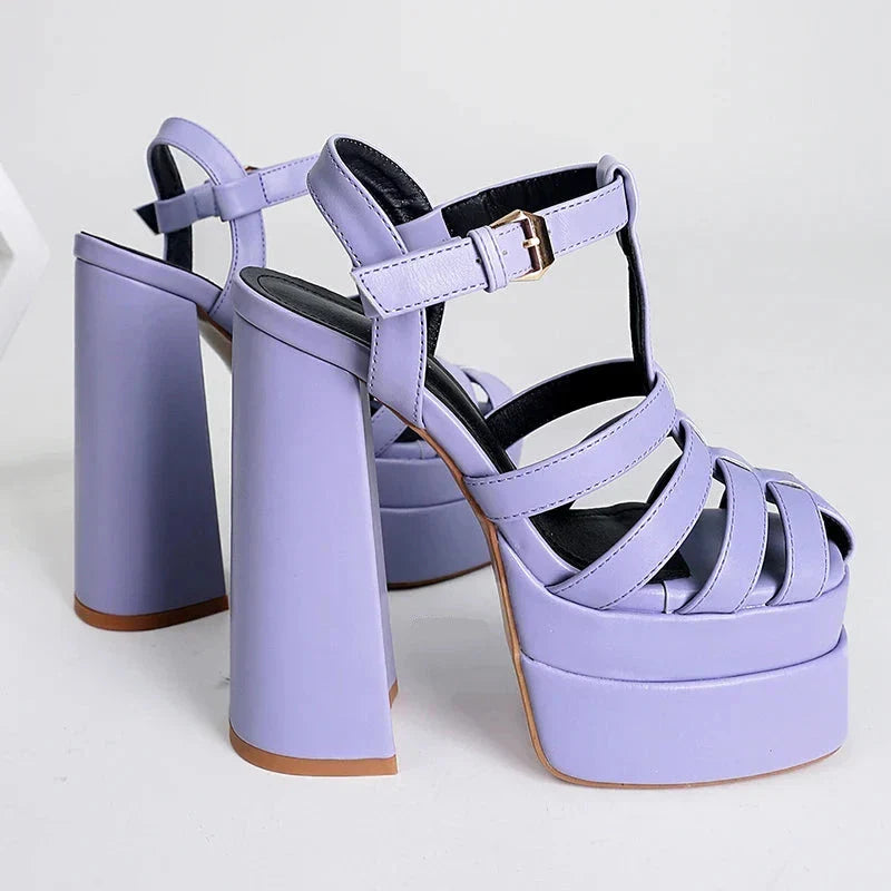 Luxe Sandalen met Hak en Riemen
