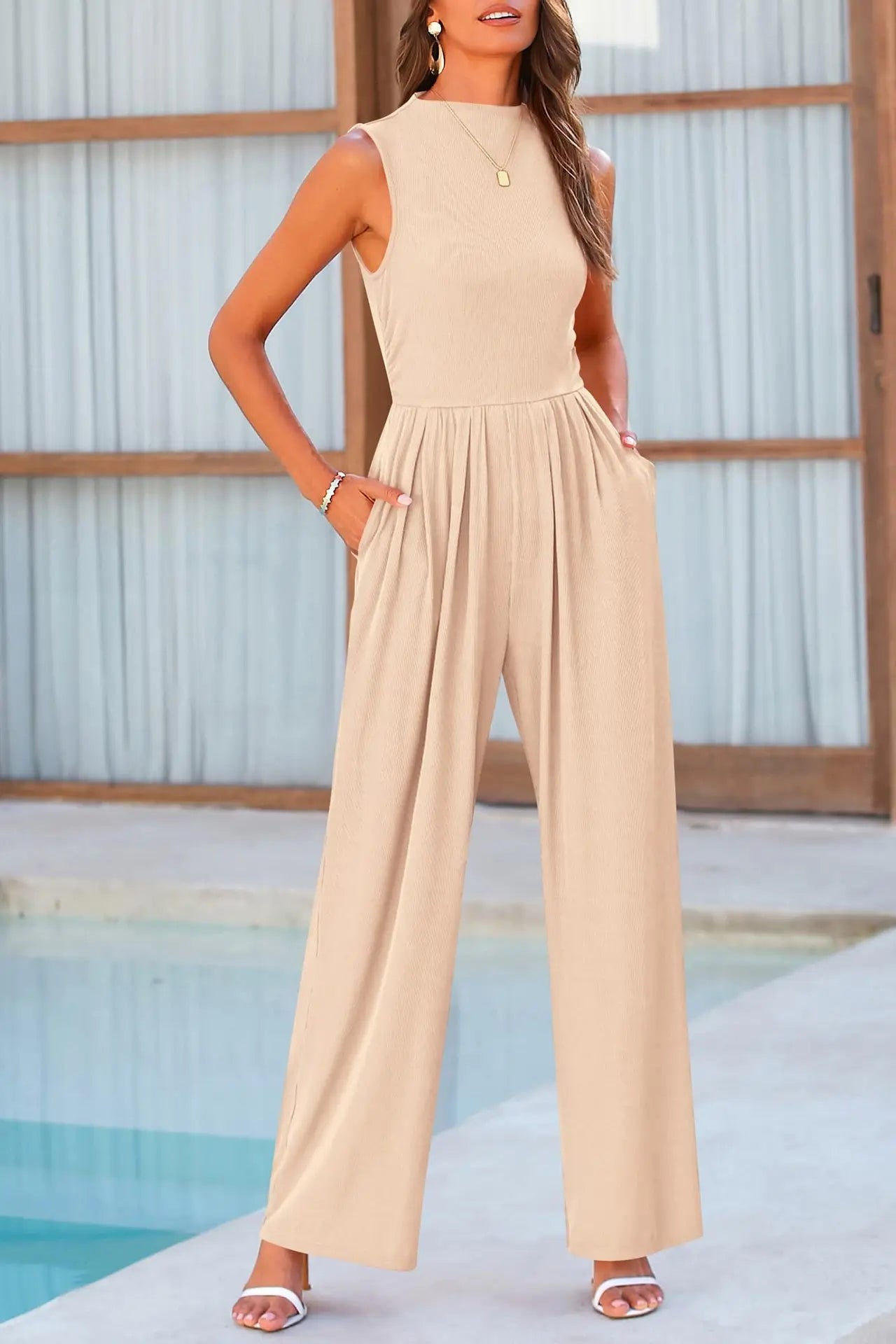 Vrouwelijke Jumpsuit Zomerjurk Ronde Hals Kort Model - StudioMarella