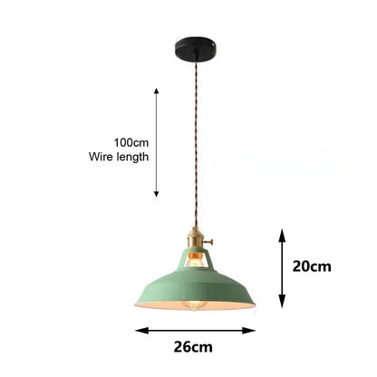 Aluminium hanglamp met E27 fitting in 8 moderne kleuren