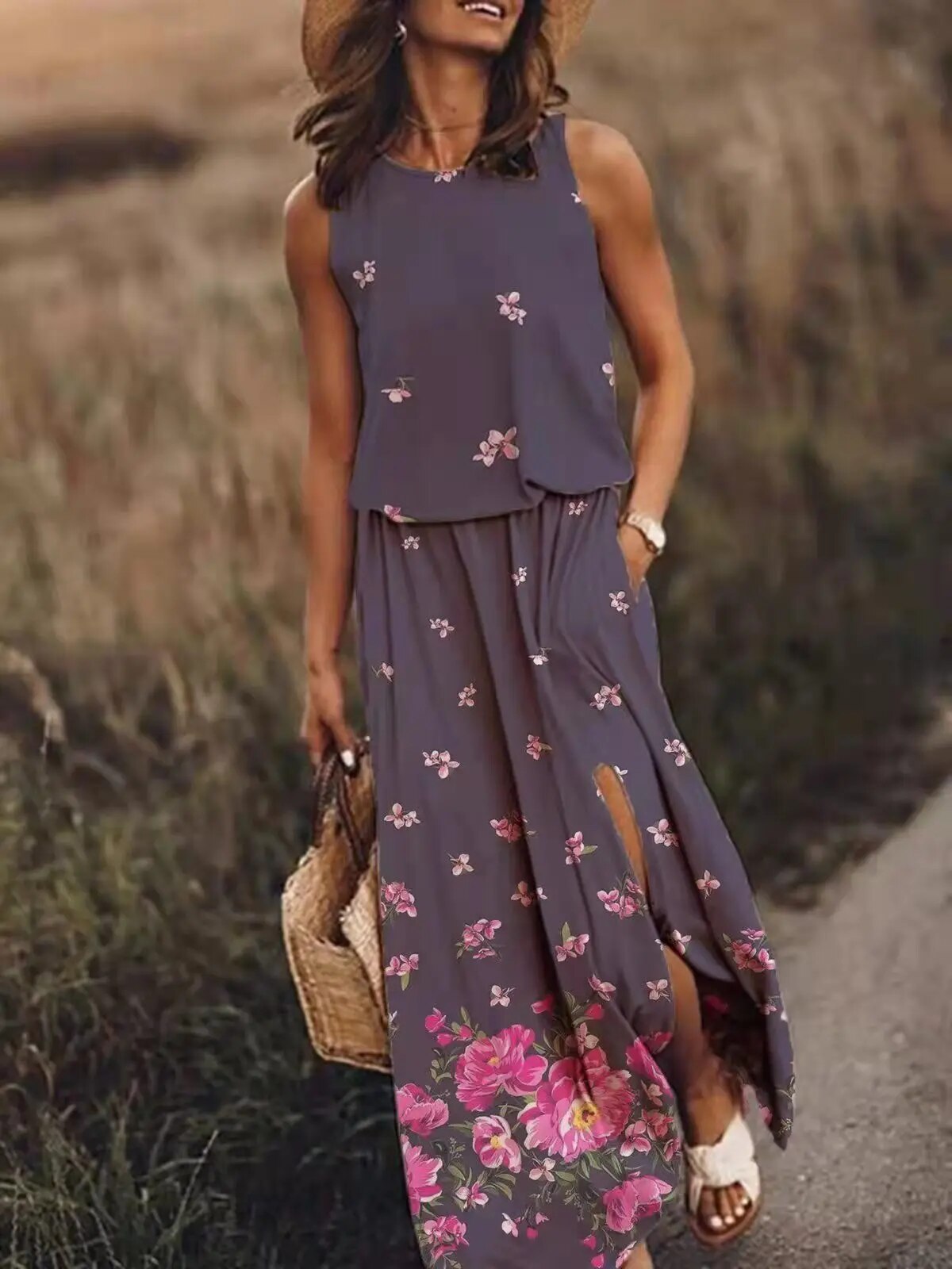 Vrouwen Maxi Jurk Lange Zomerjurk Mooi Model