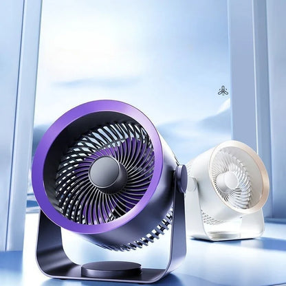 Draadloze Circulatie ventilator 4000mAh Oplaadbaar Wandmontage Zonder Boren Stil Bureau Badkamer Slaapkamer Luchtcirculatie