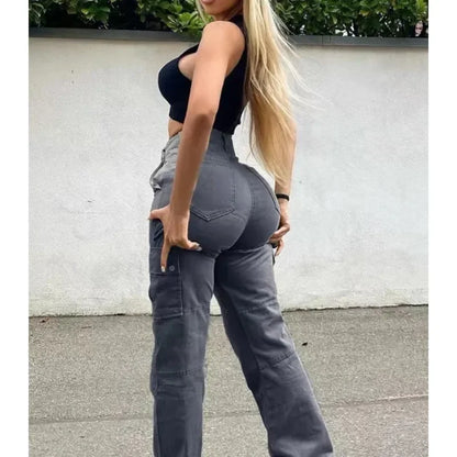 Elastische High-Waist Jeans voor Vrouwen Comfortabel