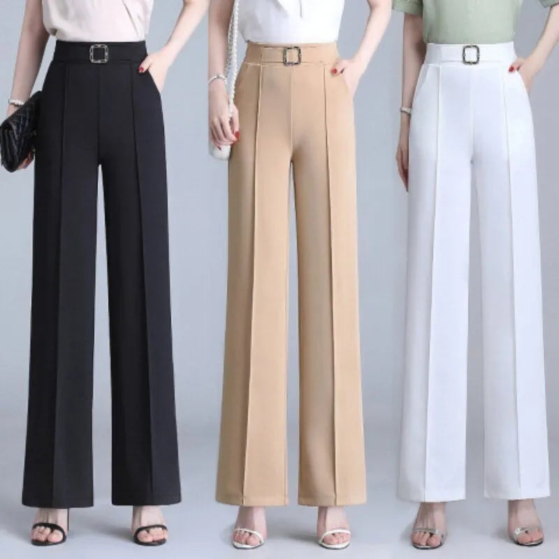 Luchtige Cropped Broek van IJszijde Stof