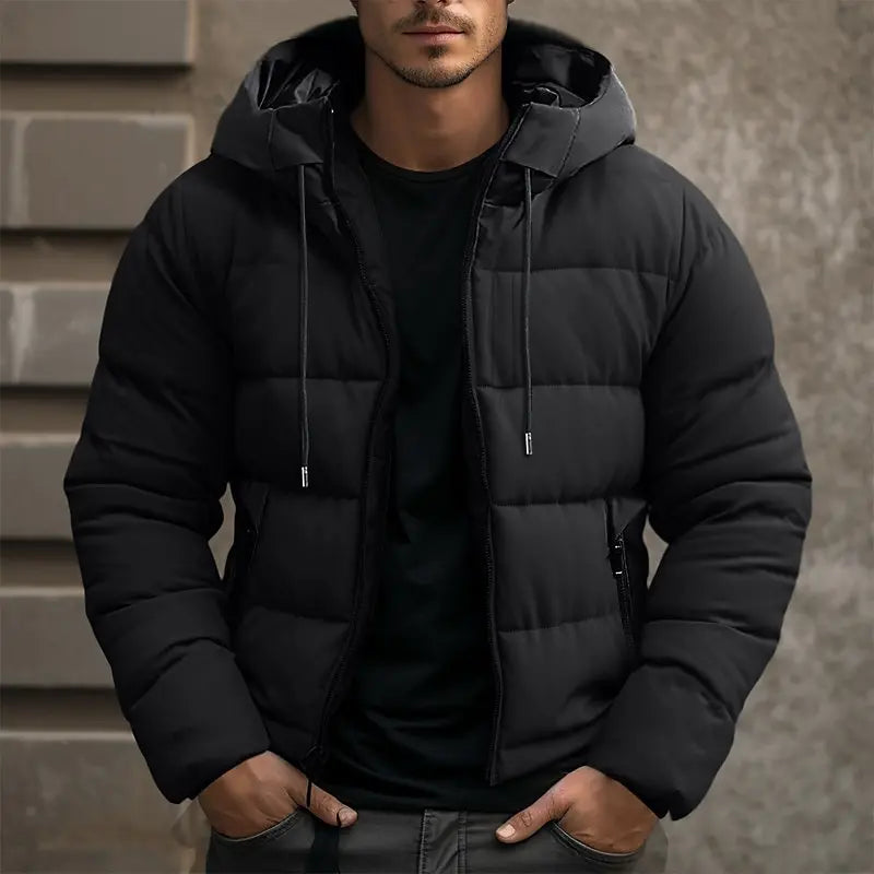 Heren Winterjas Gevoerd met Warme Sherpa Fleece Lining