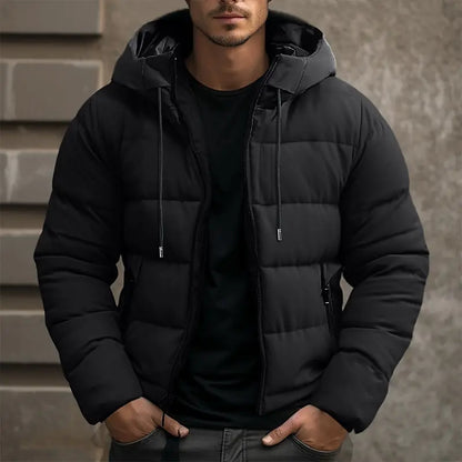 Heren Winterjas Gevoerd met Warme Sherpa Fleece Lining