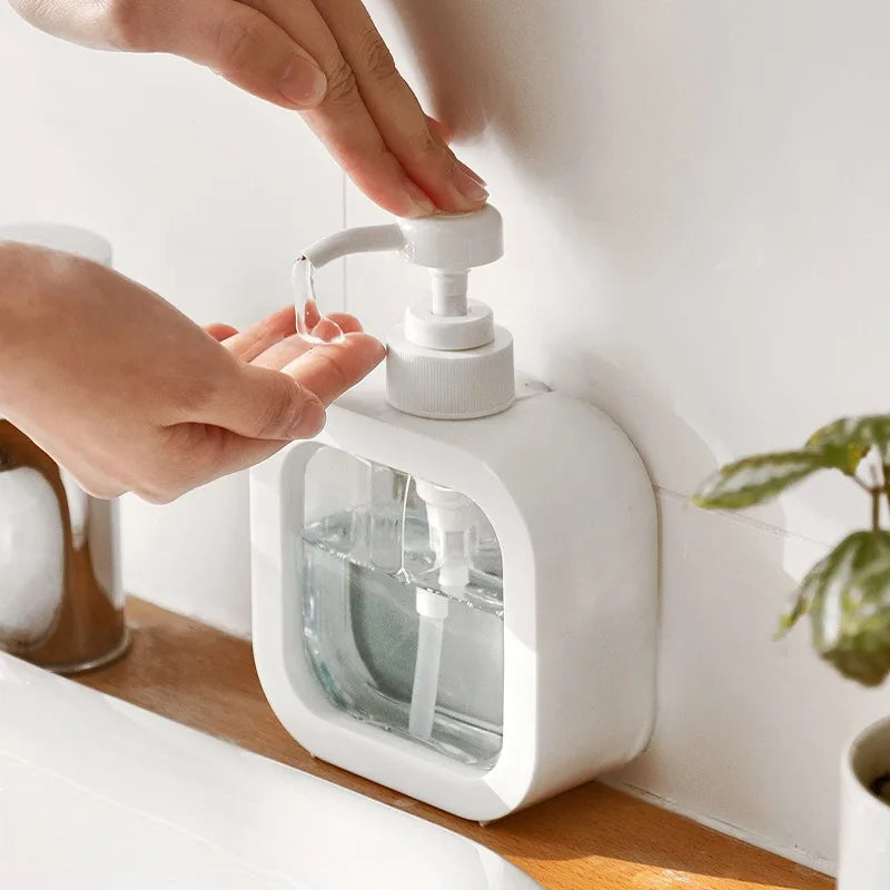 Zeepdispenser Set ABS PVC Wit Minimalistisch Badkamer Keuken Navulbaar Pompfles Scandinavisch Design