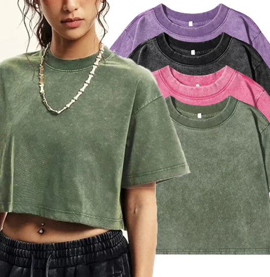 Zomer Crop T-Shirt voor Vrouw Kort en Comfortabel - StudioMarella