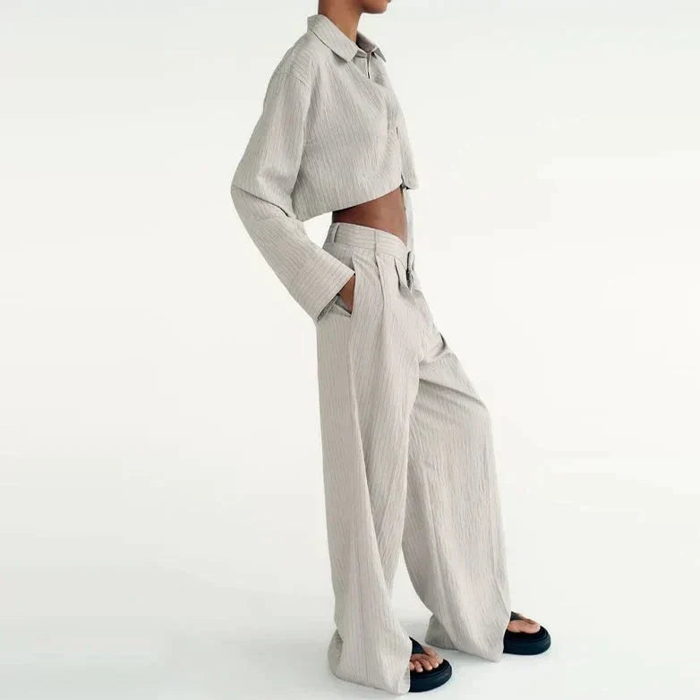Vrouwelijke Gestreepte Set 2-delig Casual Kleding