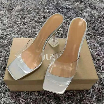 Transparante Sandalen voor Vrouw Glitter Zomer