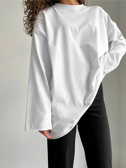 Oversized Trui Basic Lange Mouw