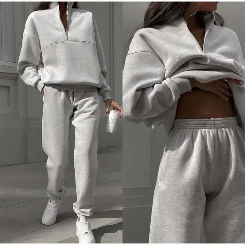Dames Gebreide Set - Casual Trui en Broek Zacht en Warm