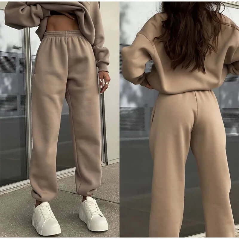 Dames Gebreide Set - Casual Trui en Broek Zacht en Warm