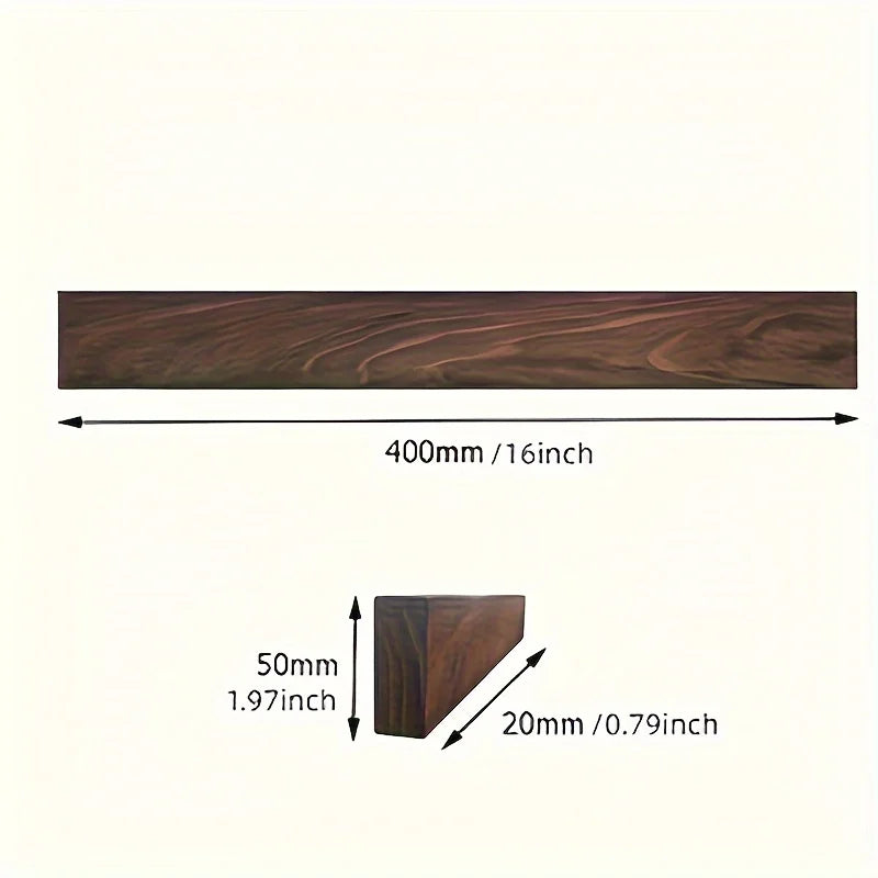 Magnetische Messenstrip Walnoot 40cm Wand Messenrek Hout Keuken Messtrip Muurbevestiging Messenhouder