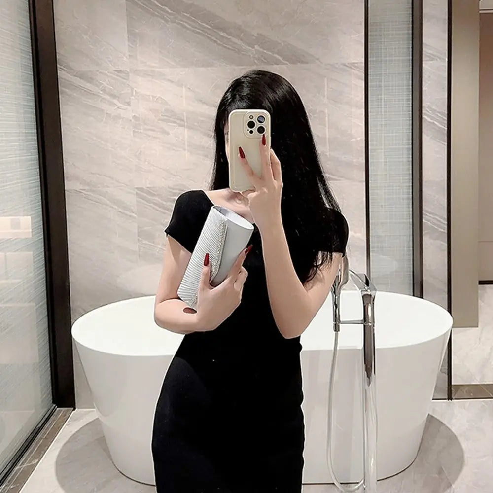 Glitter Avondtas Luxe Feestelijke Clutch
