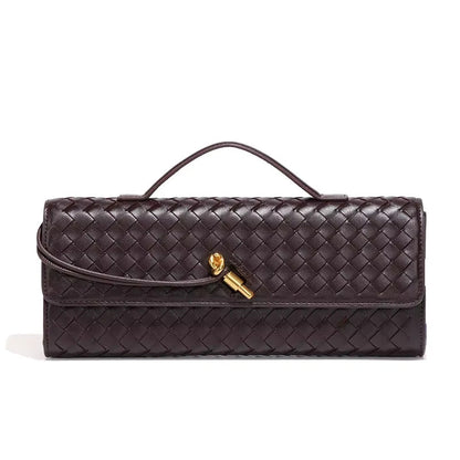 Vegan Leren Clutch Gevlochten Chique Design