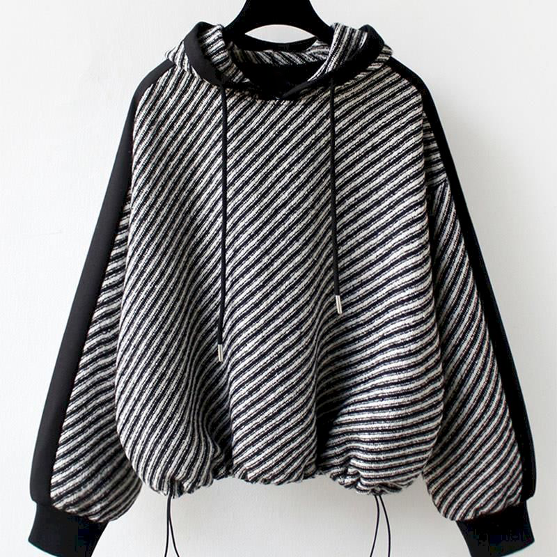 Dames Hoodie Gestreept Zacht en Comfortabel - StudioMarella